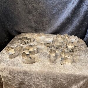 Vintage Tin Halloween / Fall Cookie Cutters, Set of 10